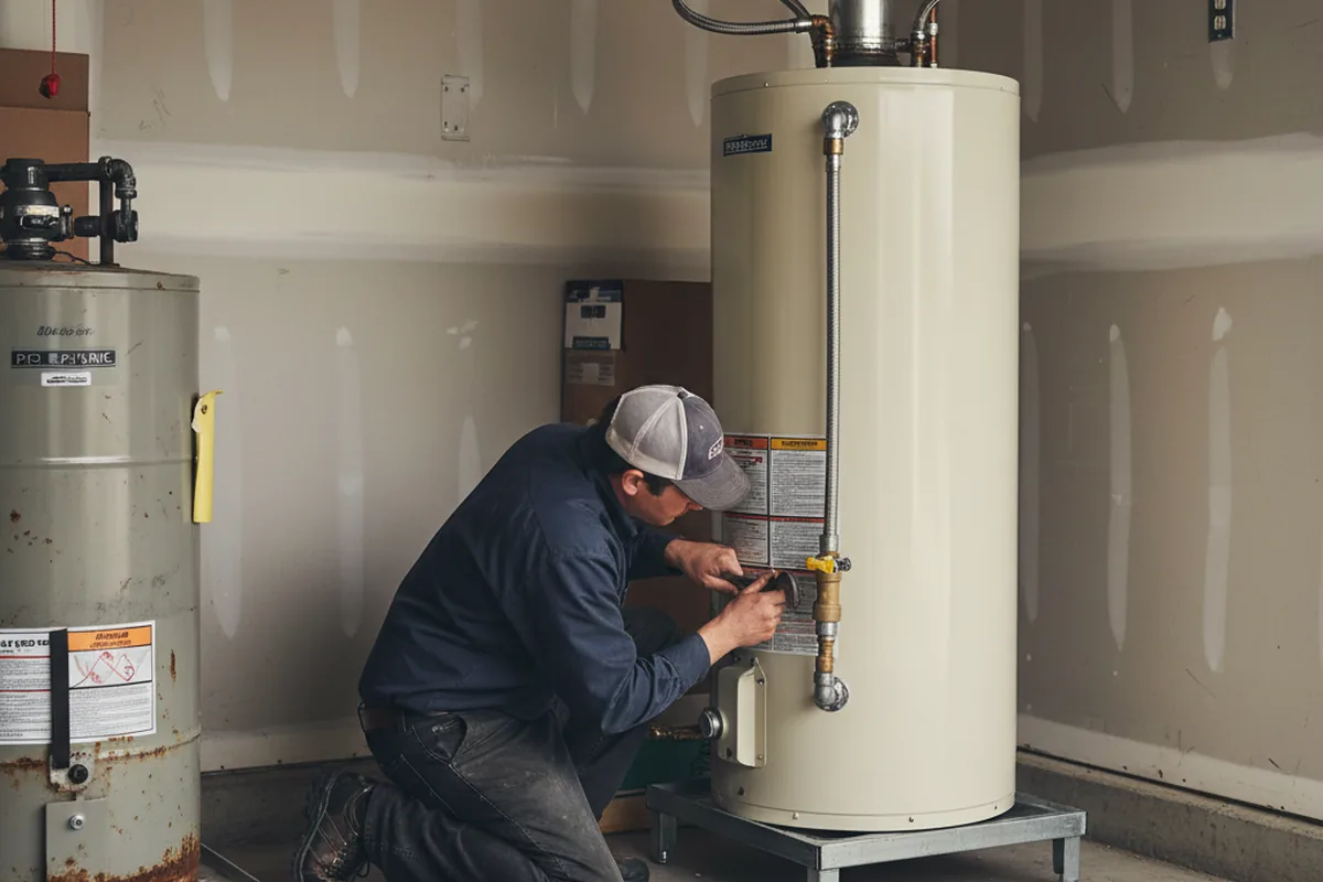 Water heater and shutoff valve replacement in Lutcher